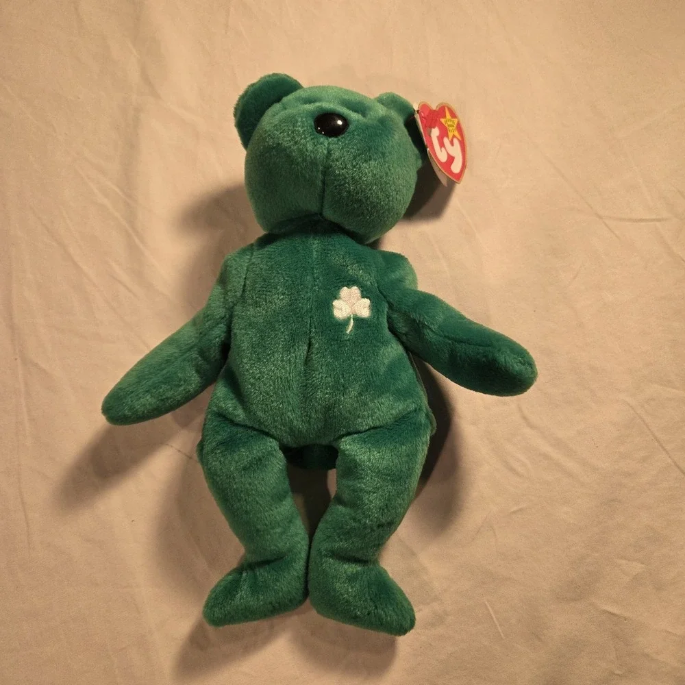 Ty Beanie Baby Erin The Bear 1997 Retired Plush Toy With Errors